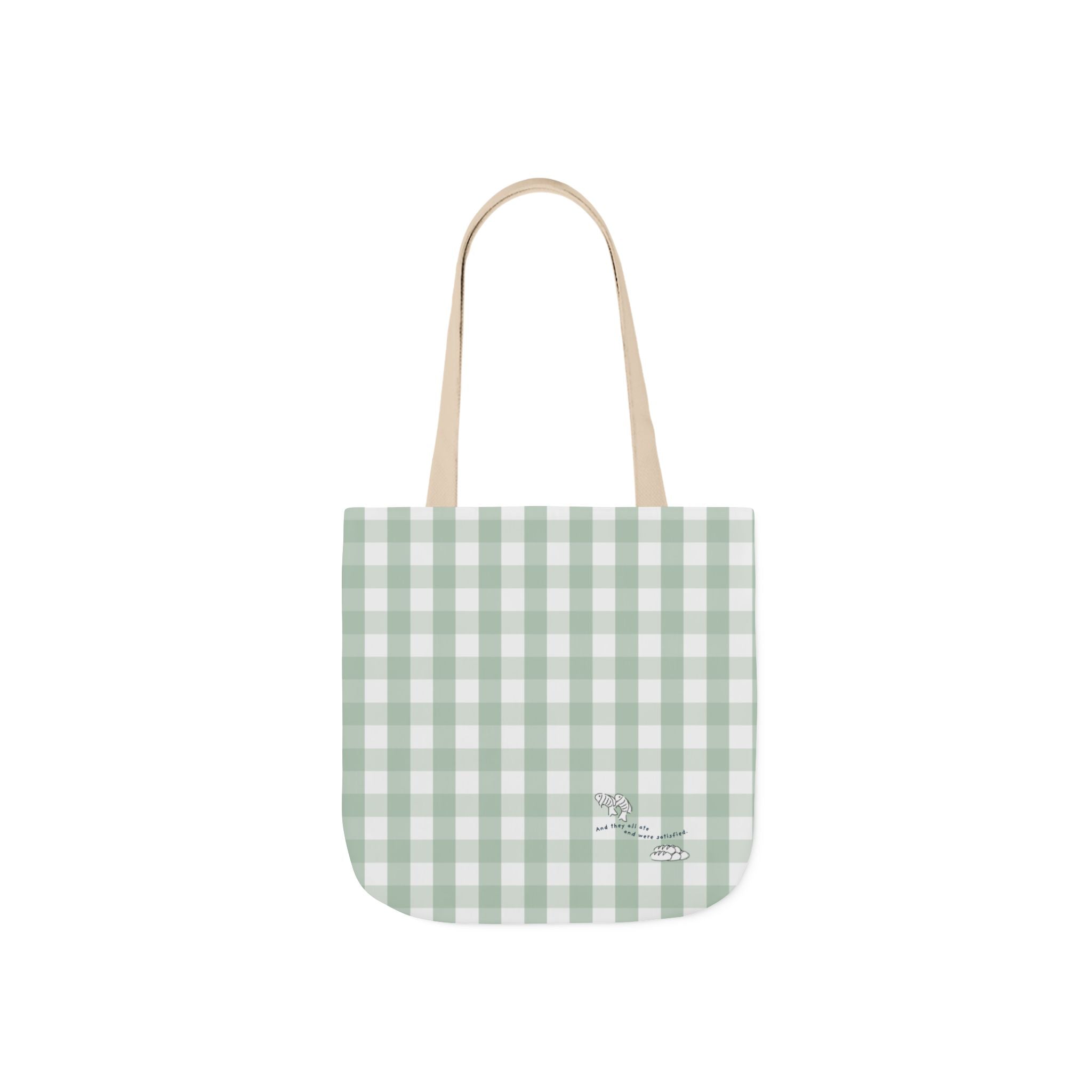 Christian Tote Bag | Fish & Loaves Bible Study Bag | Matthew 14:20 Canvas Tote | Church Bag | Everyday Faith Tote | Christian Gift
