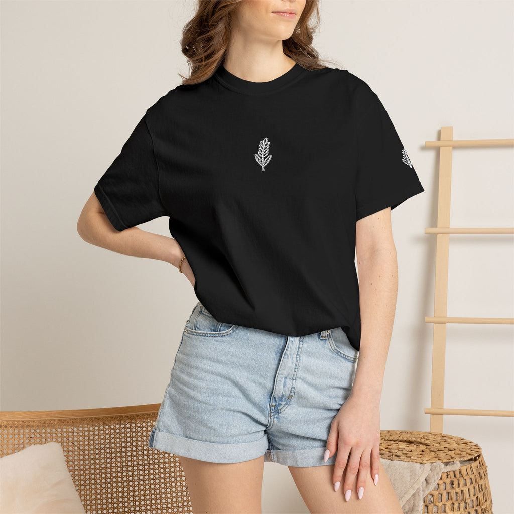 Christian Wheat Embroidered T-Shirt | Fall Comfort Colors Tee | Daily Bread Faith Shirt | Minimal Christian Fall Shirt