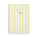 Yellow Gingham Christian Journal | Matthew 14:20 Hardcover Notebook | Bible Study Journal | Faith Gift for Women | Prayer Journal | Christian Stationery