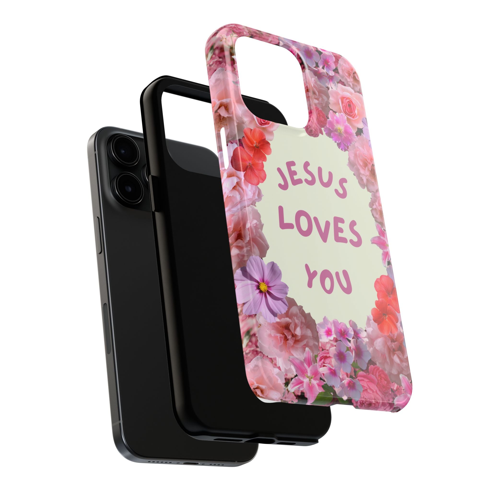 JESUS LOVES YOU Phone Case (Pink)