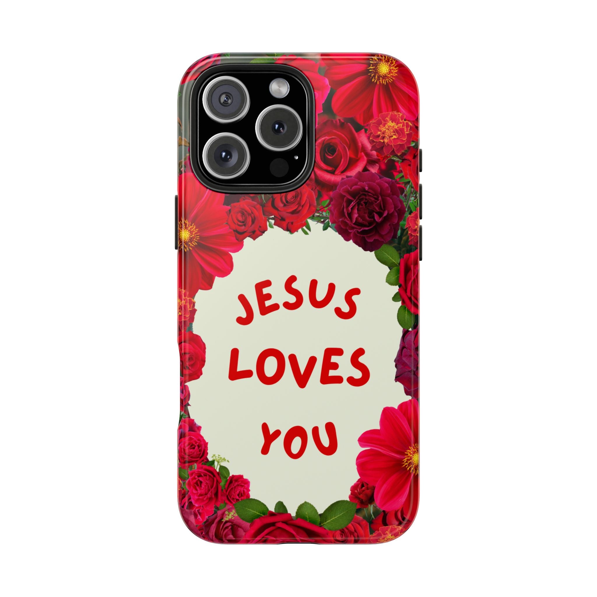 JESUS LOVES YOU Phone Case (Red)