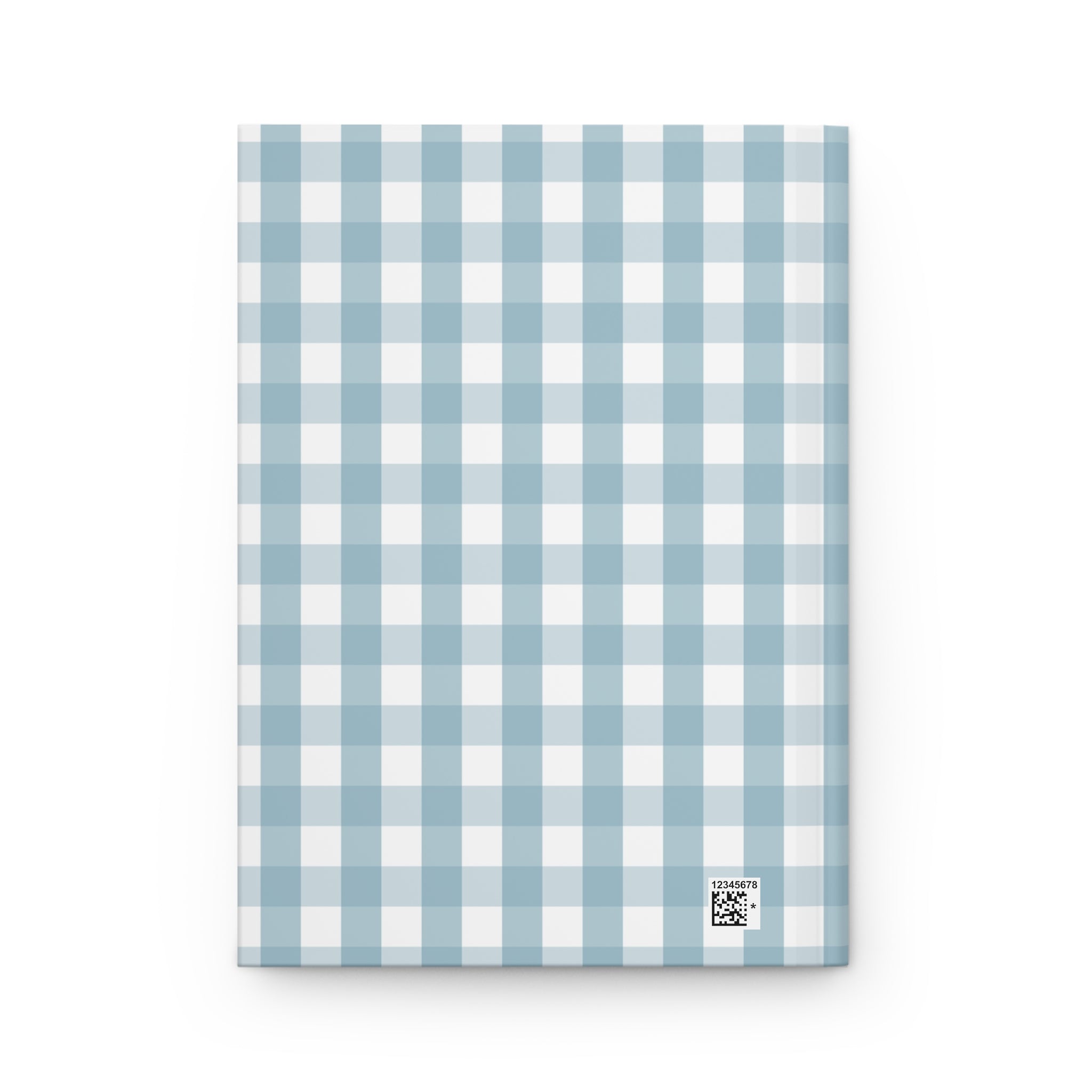 Blue Gingham Christian Journal | Matthew 14:20 Hardcover Notebook | Bible Study Journal | Faith Gift for Women | Prayer Journal | Christian Stationery