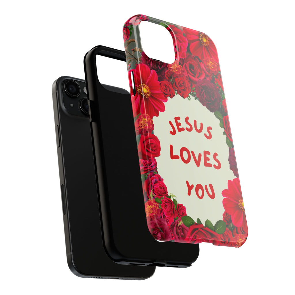 JESUS LOVES YOU Phone Case (Red)
