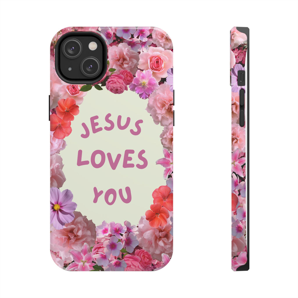 JESUS LOVES YOU Phone Case (Pink)