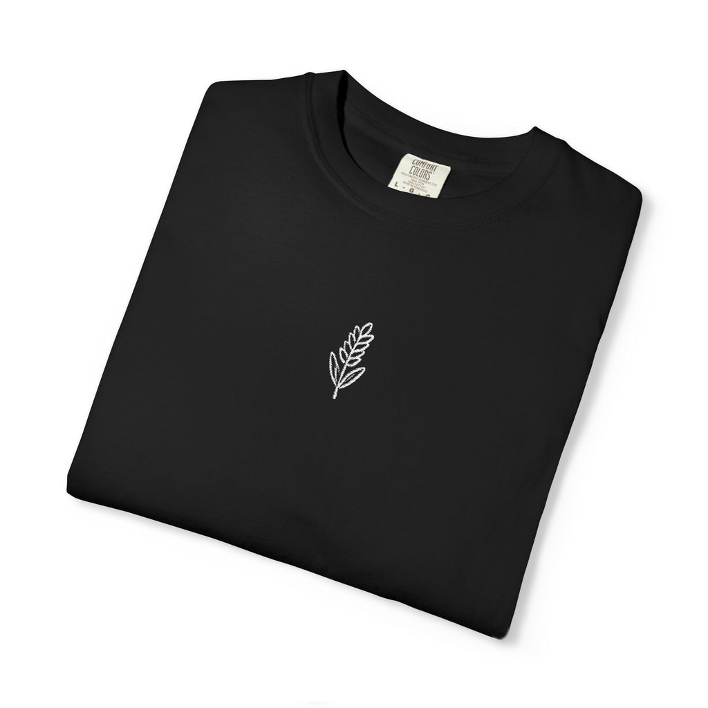 Christian Wheat Embroidered T-Shirt | Fall Comfort Colors Tee | Daily Bread Faith Shirt | Minimal Christian Fall Shirt
