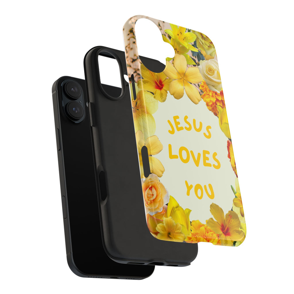 JESUS LOVES YOU Phone Case (Yellow)