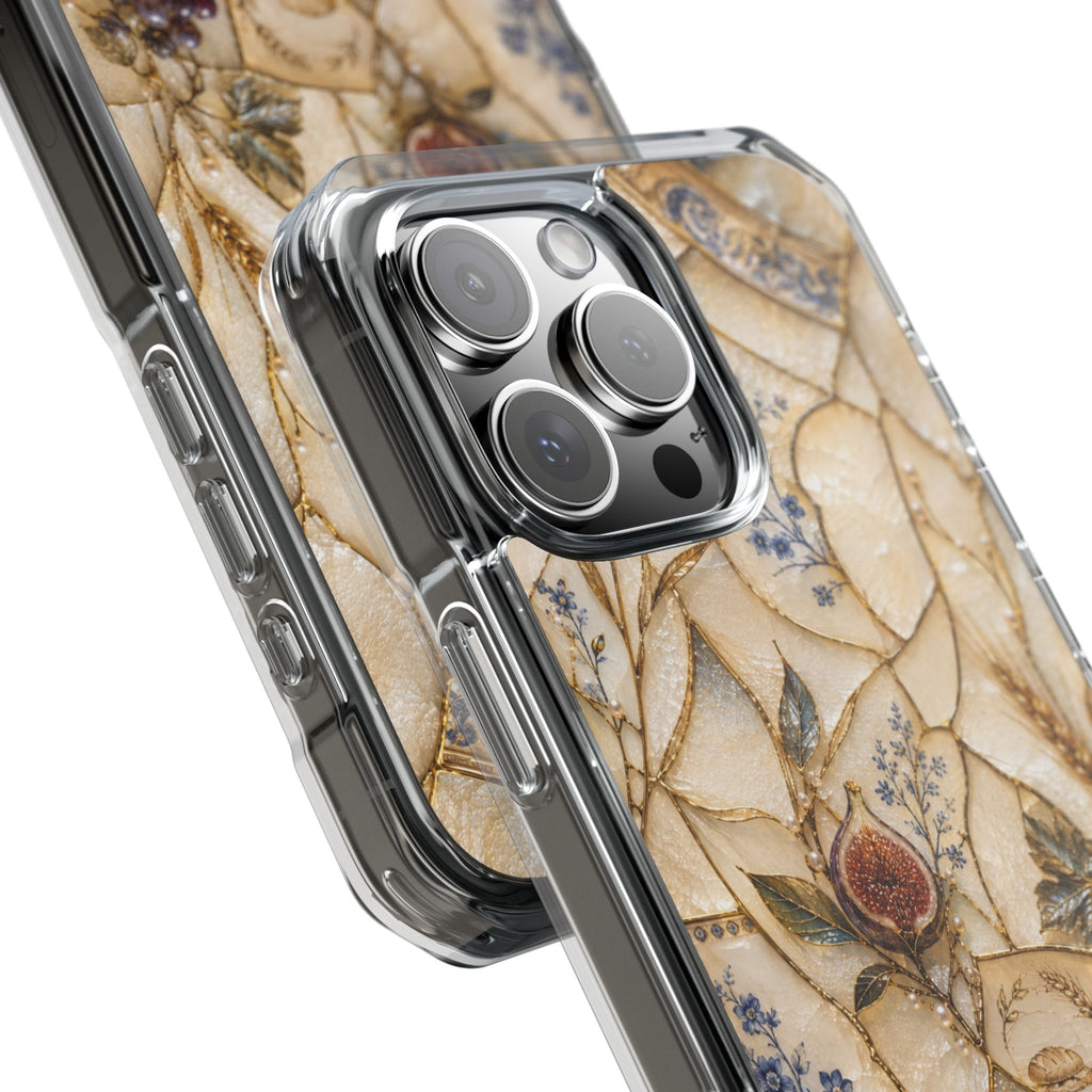 Floral Mosaic Magnetic Clear Phone Case