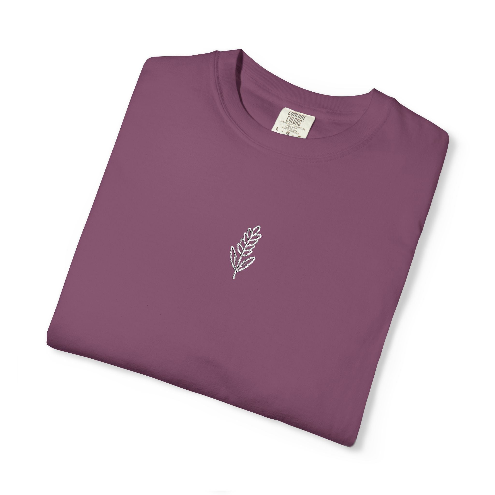 Christian Wheat Embroidered T-Shirt | Fall Comfort Colors Tee | Daily Bread Faith Shirt | Minimal Christian Fall Shirt