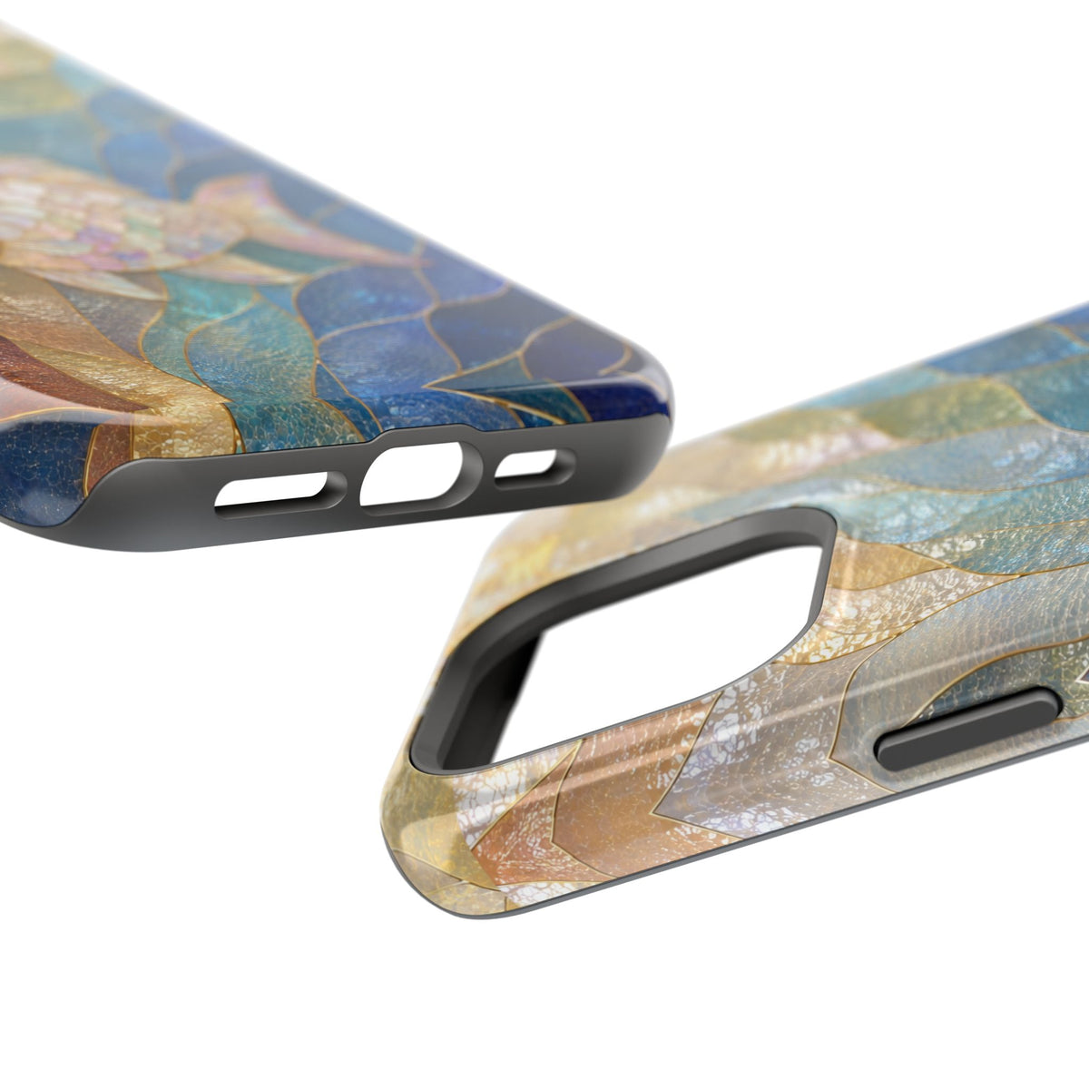 Fish Mosaic Magnetic Phone Case — Impact-Resistant Ocean Art