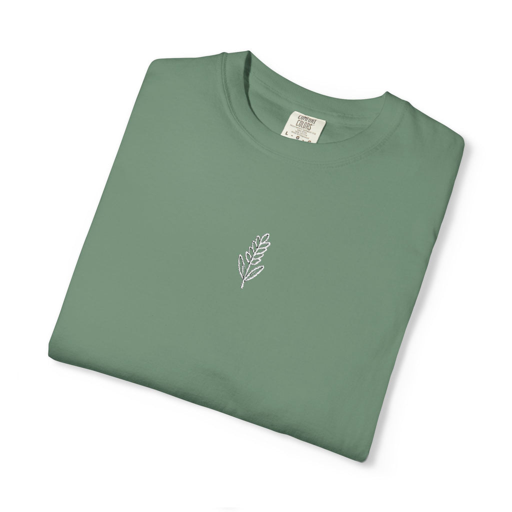 Christian Wheat Embroidered T-Shirt | Fall Comfort Colors Tee | Daily Bread Faith Shirt | Minimal Christian Fall Shirt