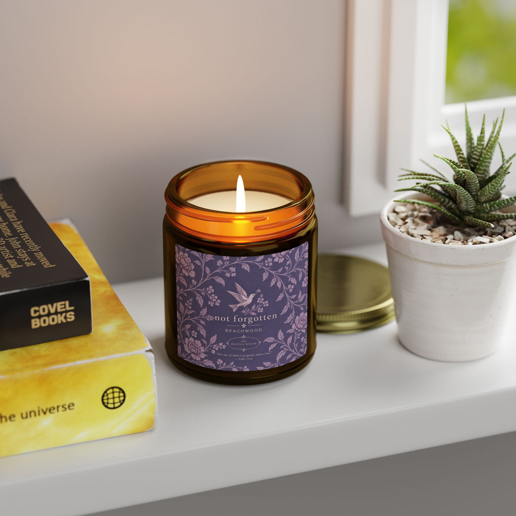 Coconut Apricot Scented Candle — 9oz Amber Jar (Not Forgotten)