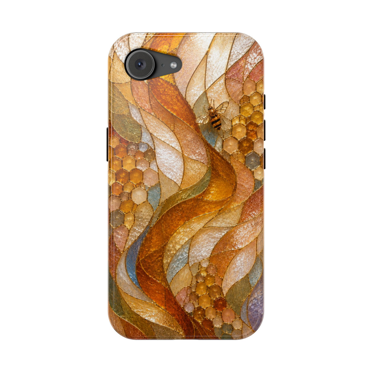 Abstract Amber Mosaic Phone Case — Magnetic Impact-Resistant iPhone Cover