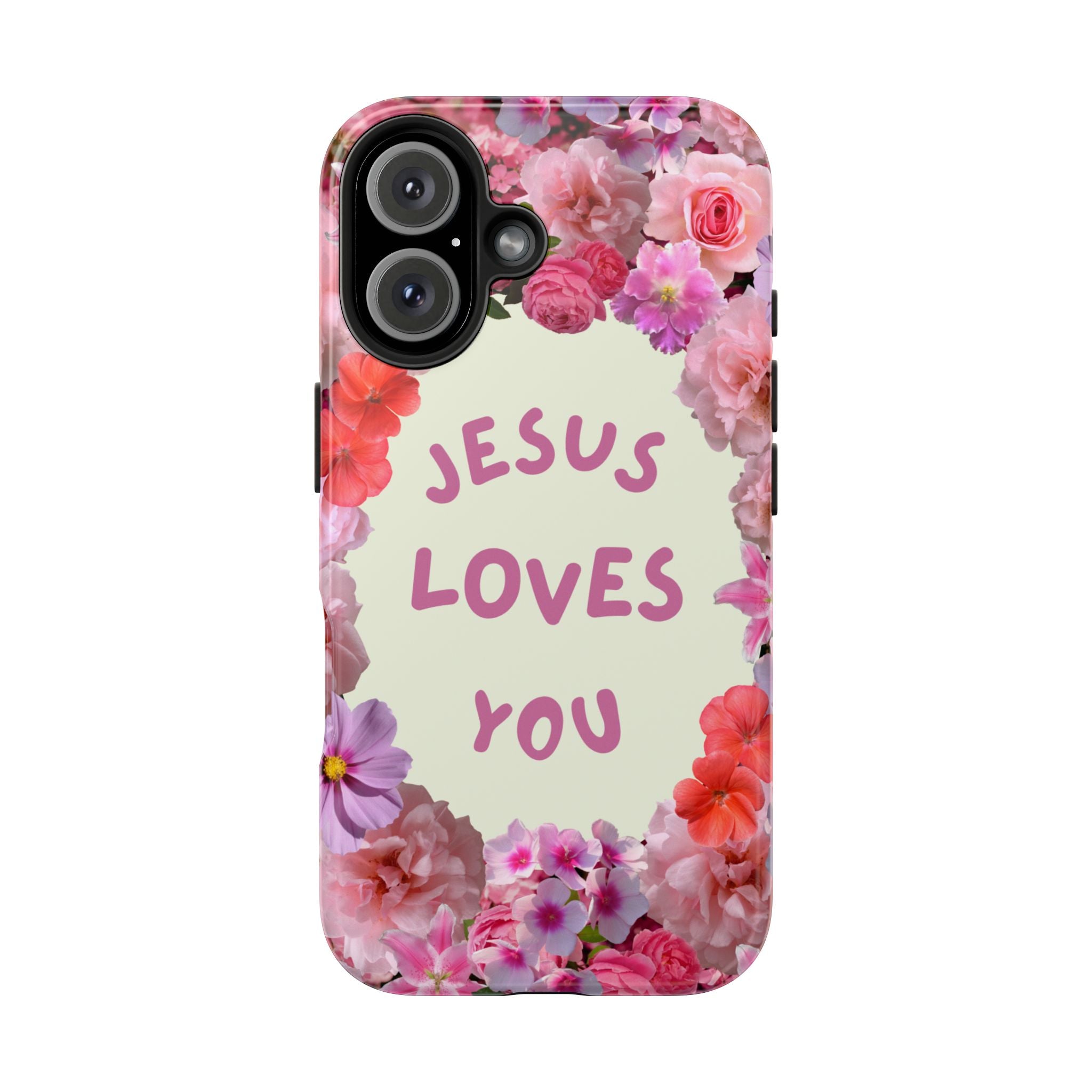 JESUS LOVES YOU Phone Case (Pink)
