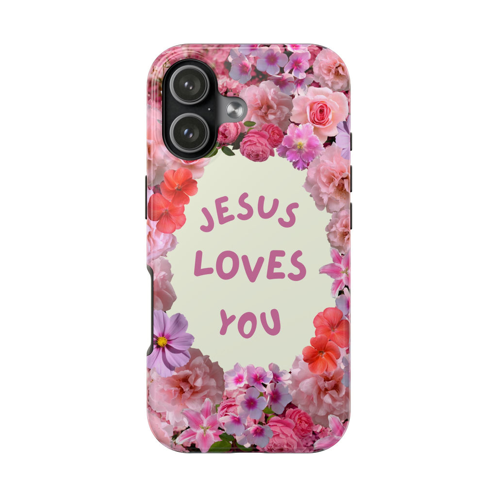 JESUS LOVES YOU Phone Case (Pink)