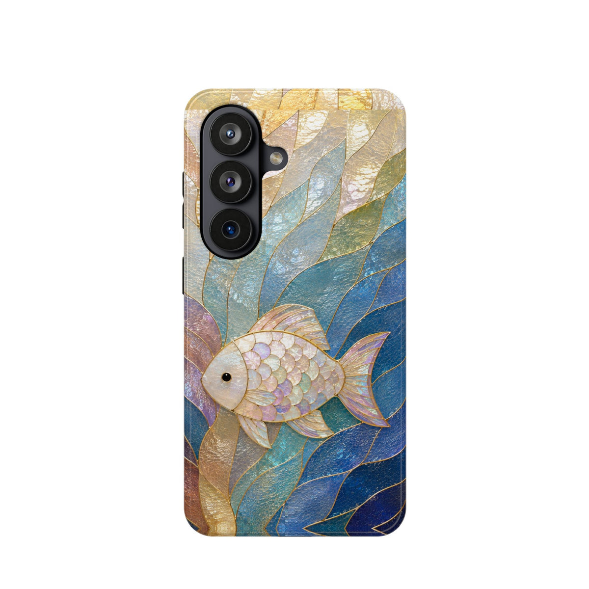 Fish Mosaic Magnetic Phone Case — Impact-Resistant Ocean Art