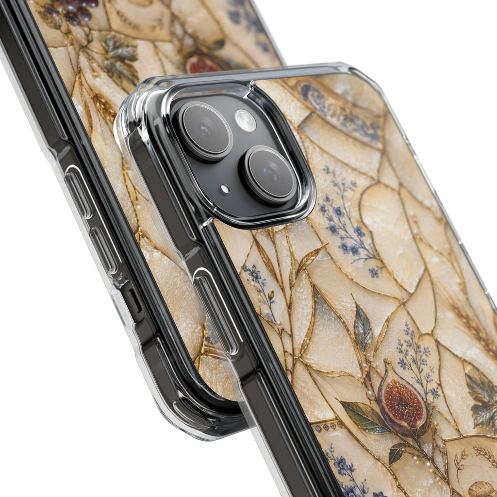 Floral Mosaic Magnetic Clear Phone Case