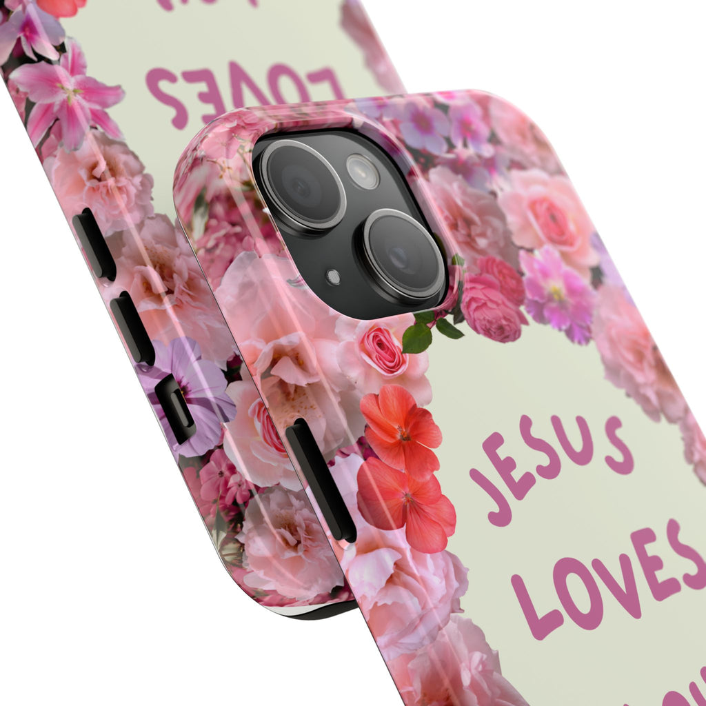 JESUS LOVES YOU Phone Case (Pink)