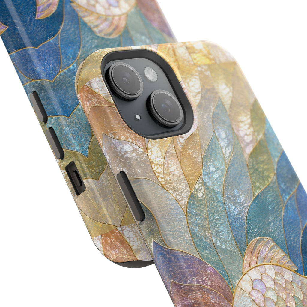 Fish Mosaic Magnetic Phone Case — Impact-Resistant Ocean Art
