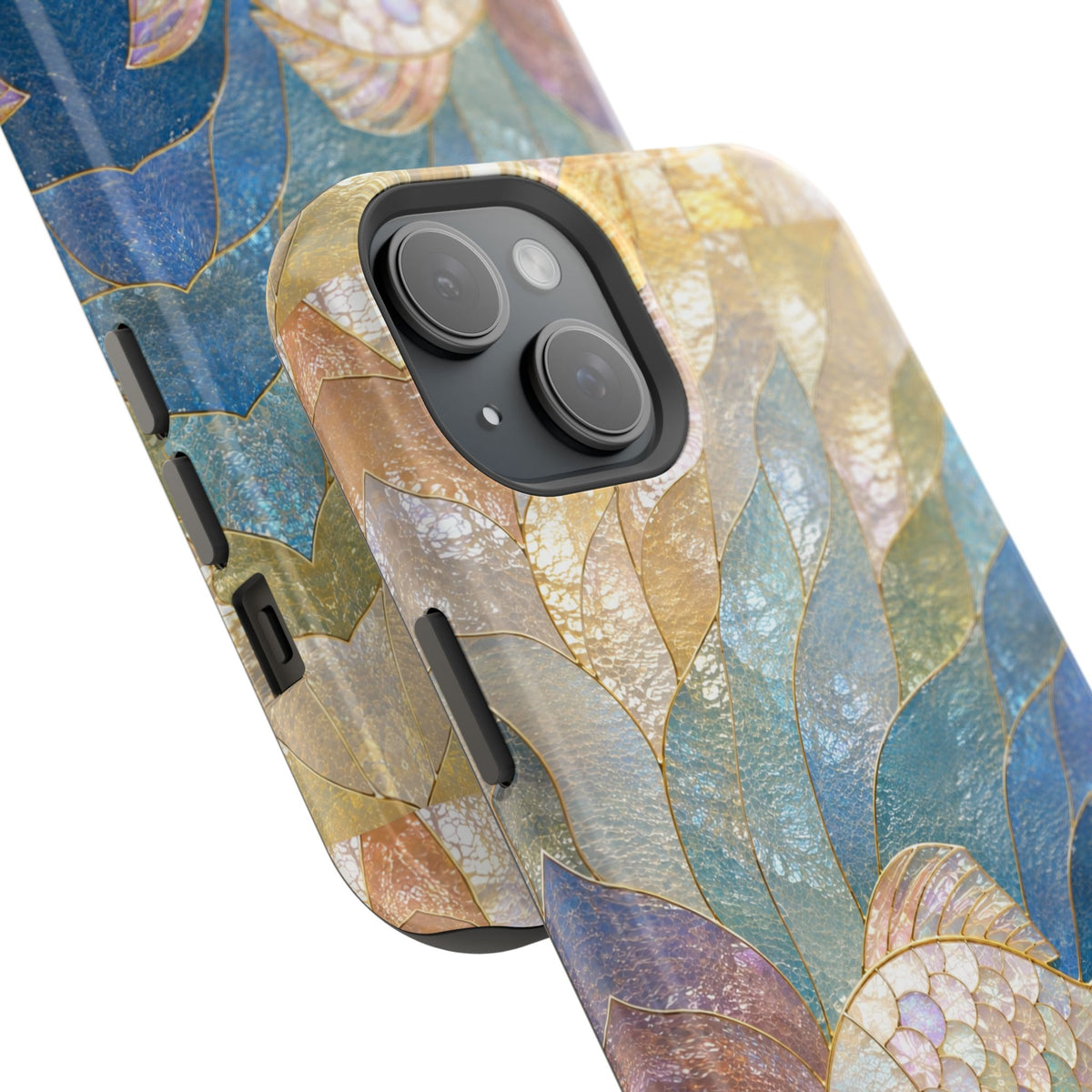 Fish Mosaic Magnetic Phone Case — Impact-Resistant Ocean Art