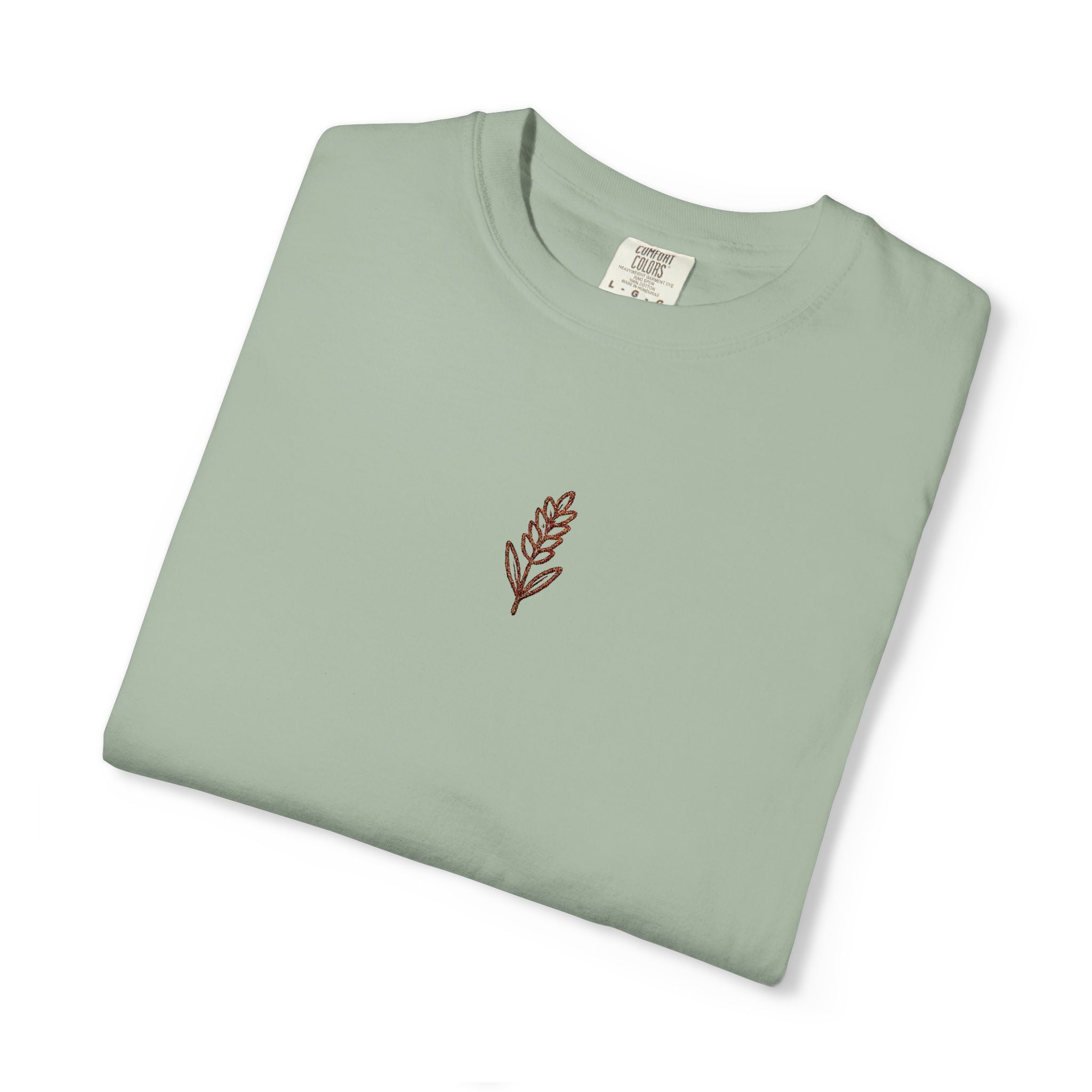 Christian Wheat Embroidered T-Shirt | Fall Comfort Colors Tee | Daily Bread Faith Shirt | Minimal Christian Fall Shirt