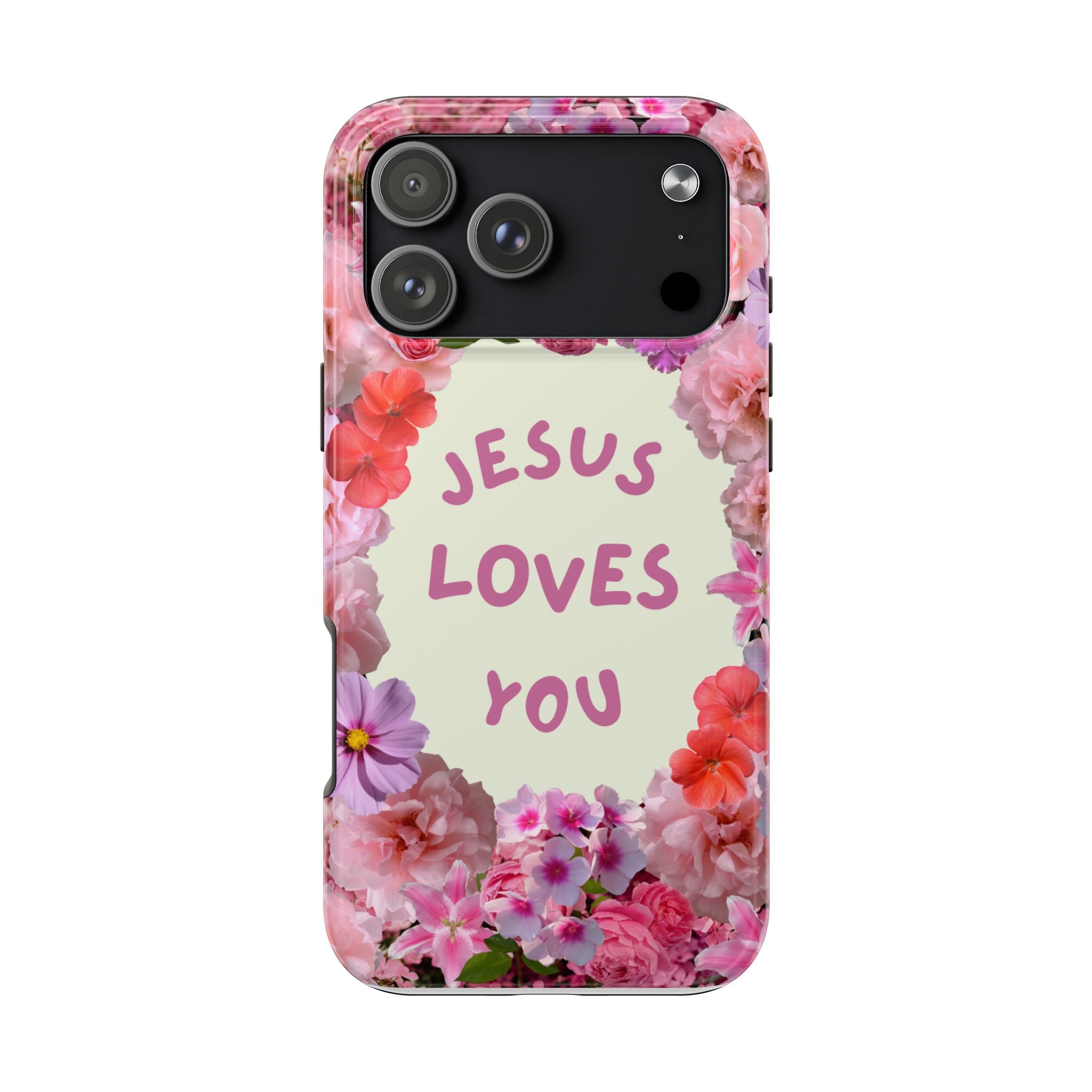 JESUS LOVES YOU Phone Case (Pink)