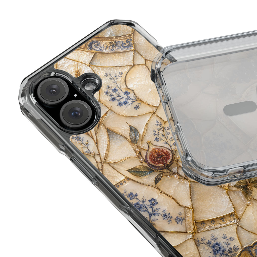 Floral Mosaic Magnetic Clear Phone Case