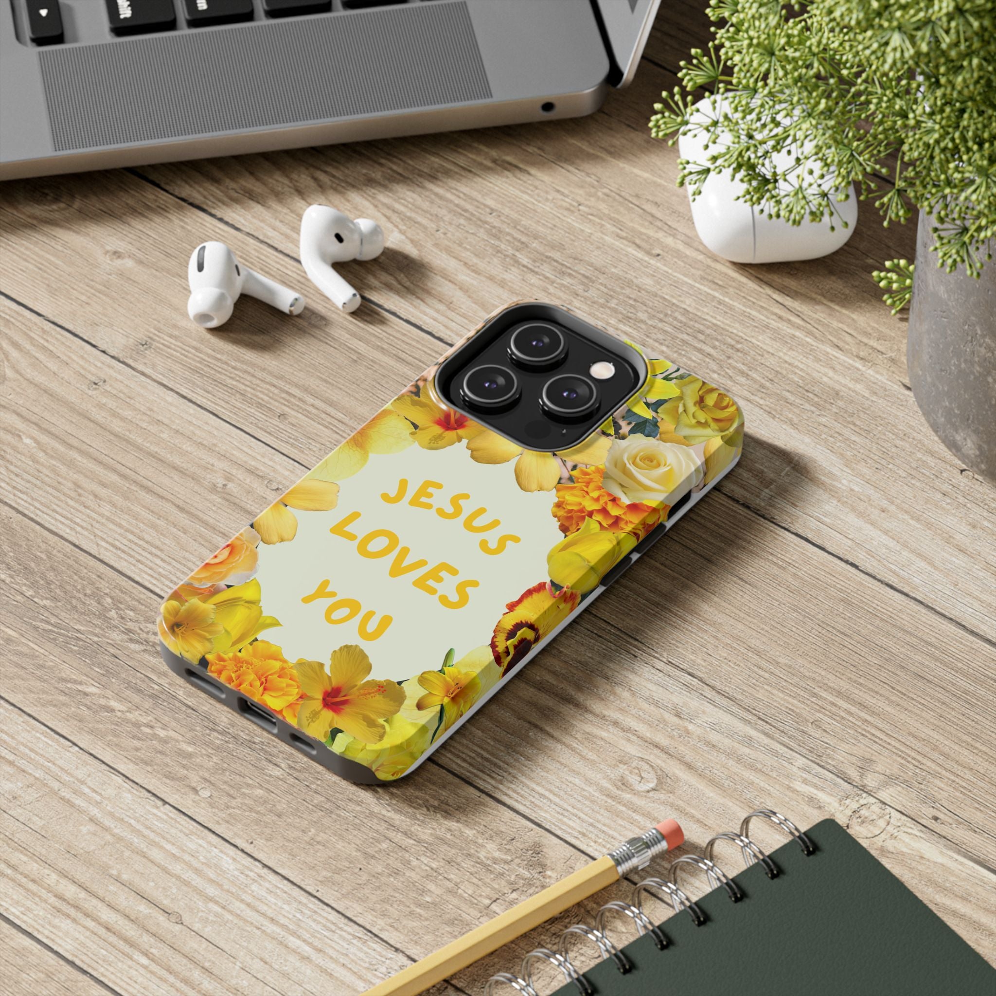JESUS LOVES YOU Phone Case (Yellow)