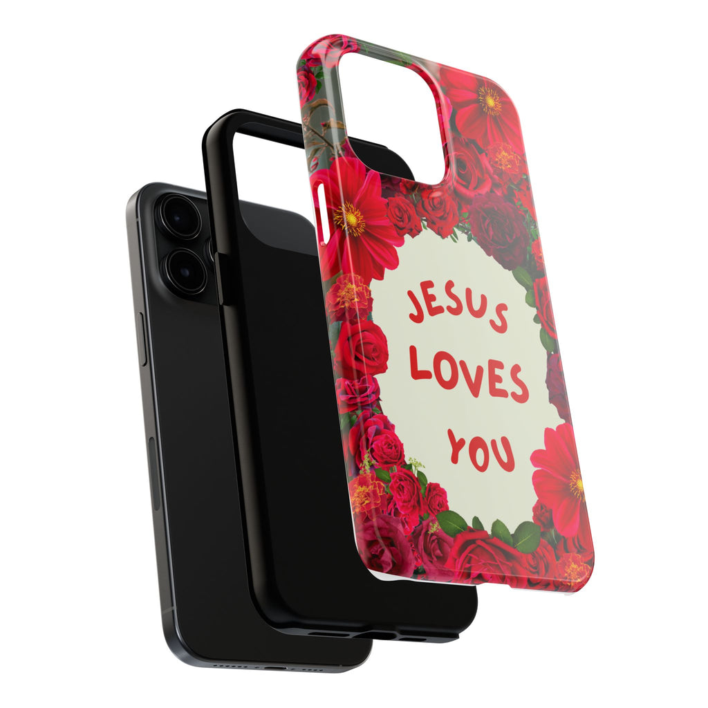 JESUS LOVES YOU Phone Case (Red)