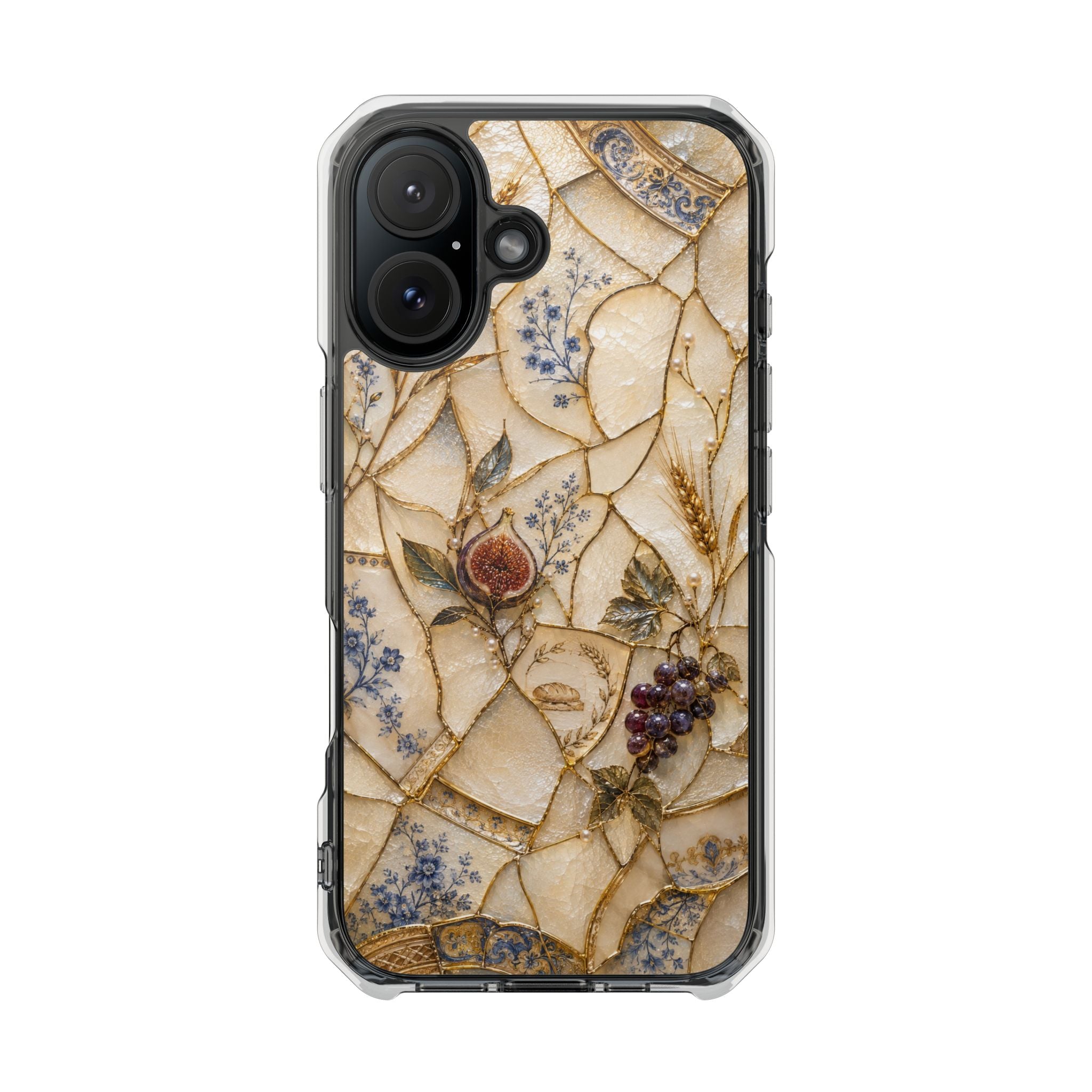 Floral Mosaic Magnetic Clear Phone Case