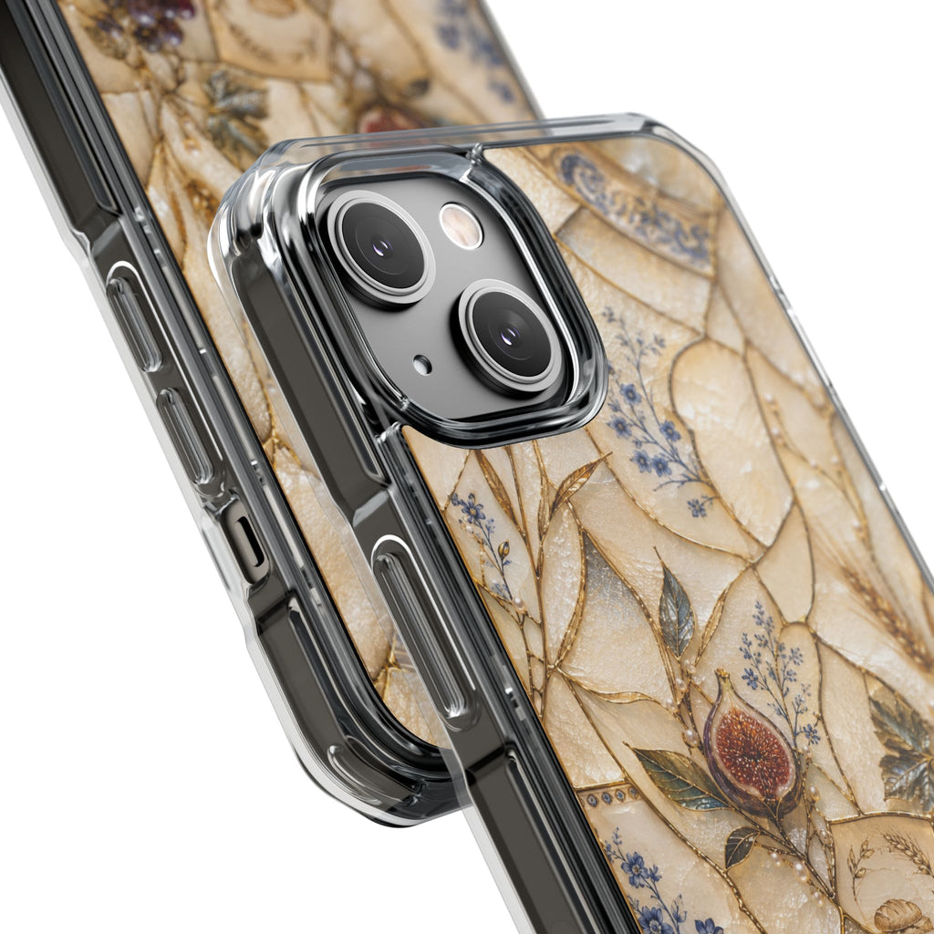 Floral Mosaic Magnetic Clear Phone Case