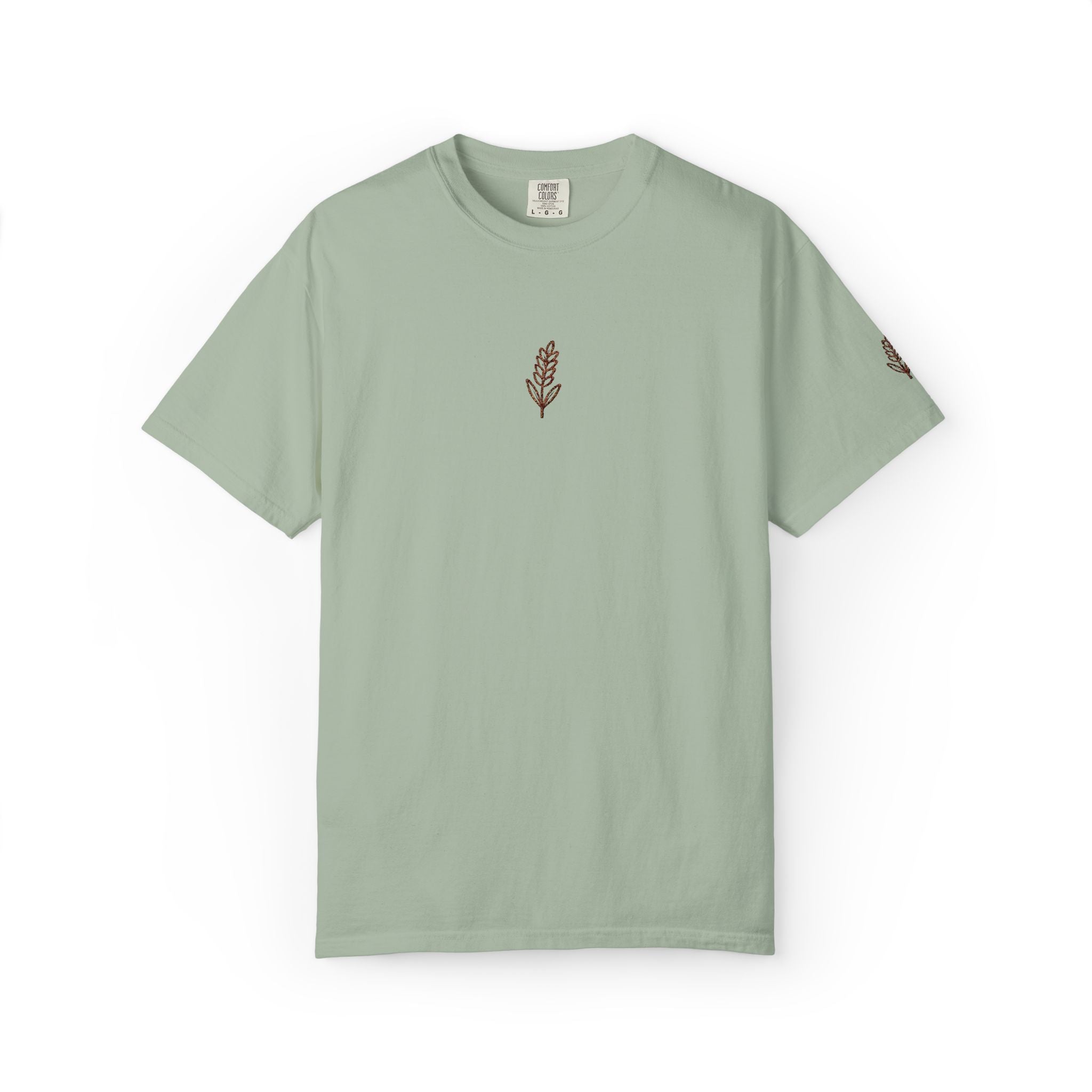 Christian Wheat Embroidered T-Shirt | Fall Comfort Colors Tee | Daily Bread Faith Shirt | Minimal Christian Fall Shirt