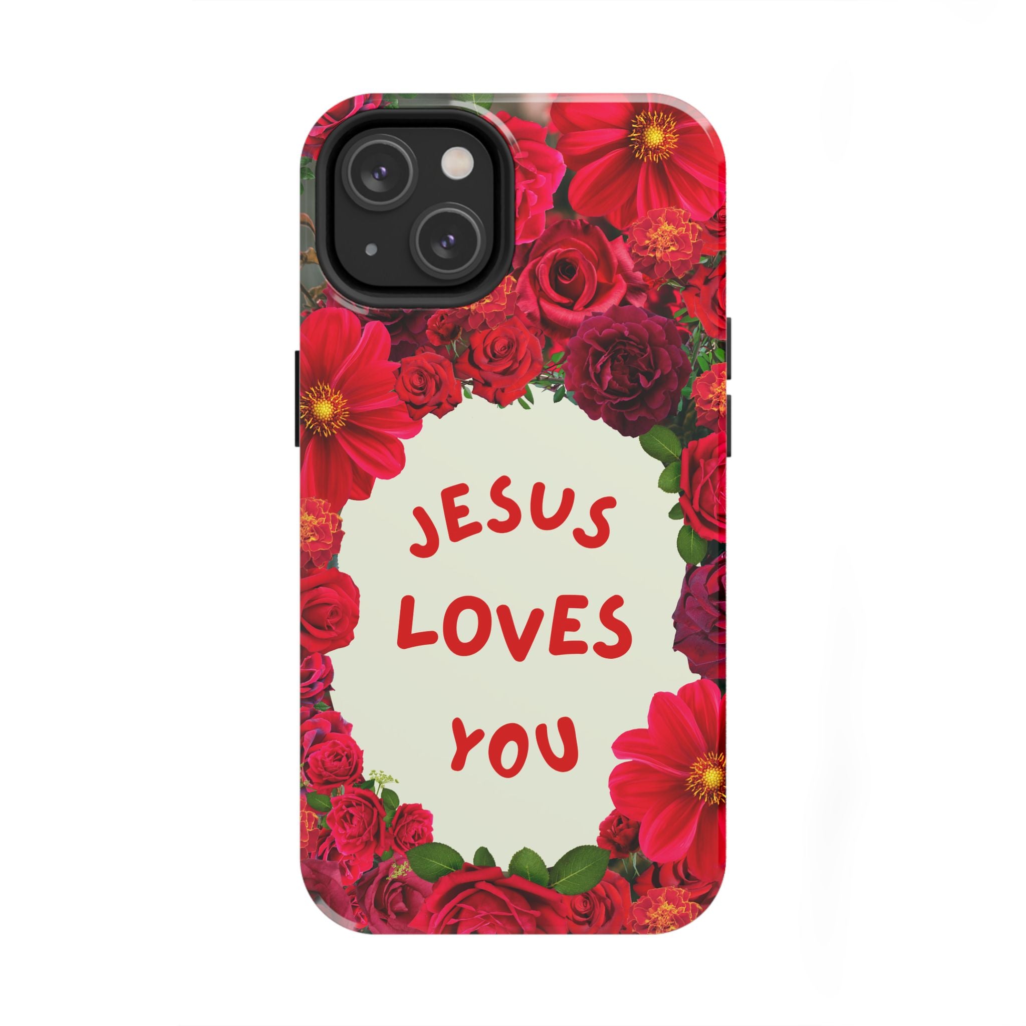 JESUS LOVES YOU Phone Case (Red)