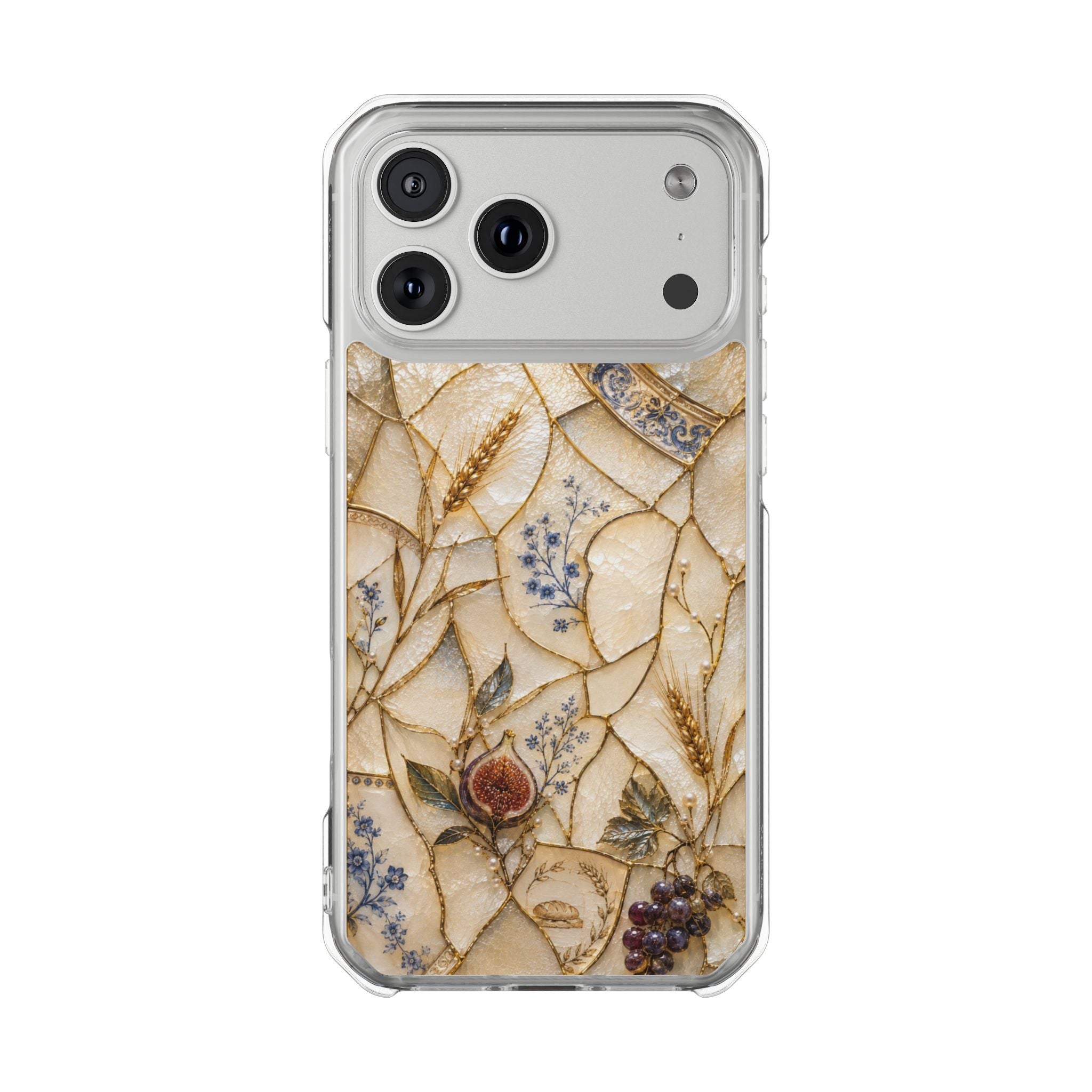 Floral Mosaic Magnetic Clear Phone Case