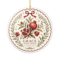 Grace Upon Grace Pomegranate Ornament — Christian Christmas Ornament, John 1:16