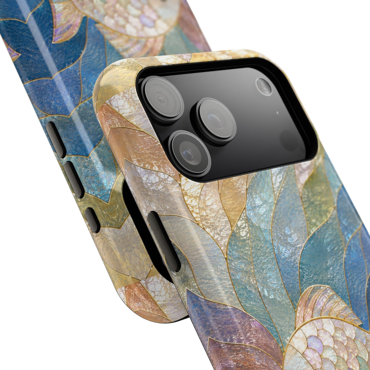 Fish Mosaic Magnetic Phone Case — Impact-Resistant Ocean Art