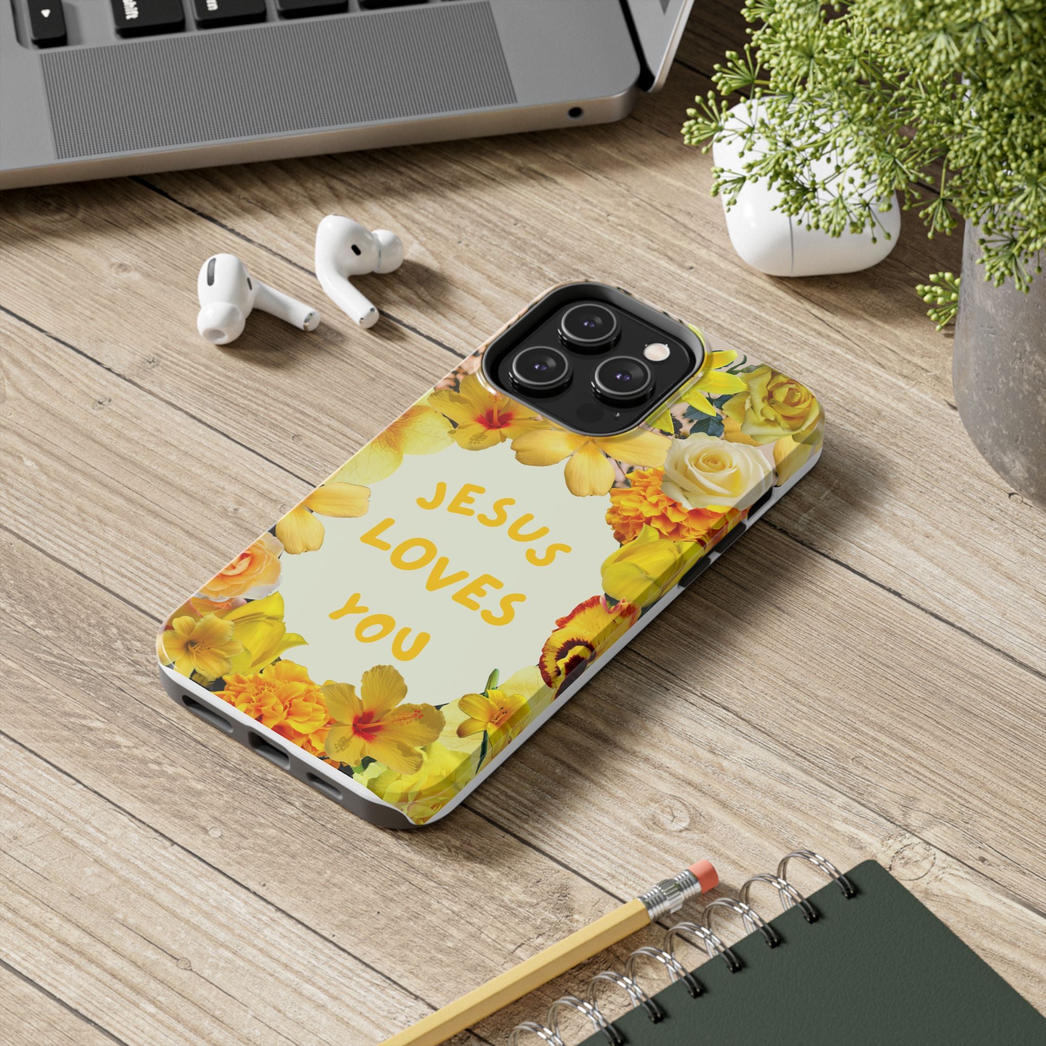 JESUS LOVES YOU Phone Case (Yellow)