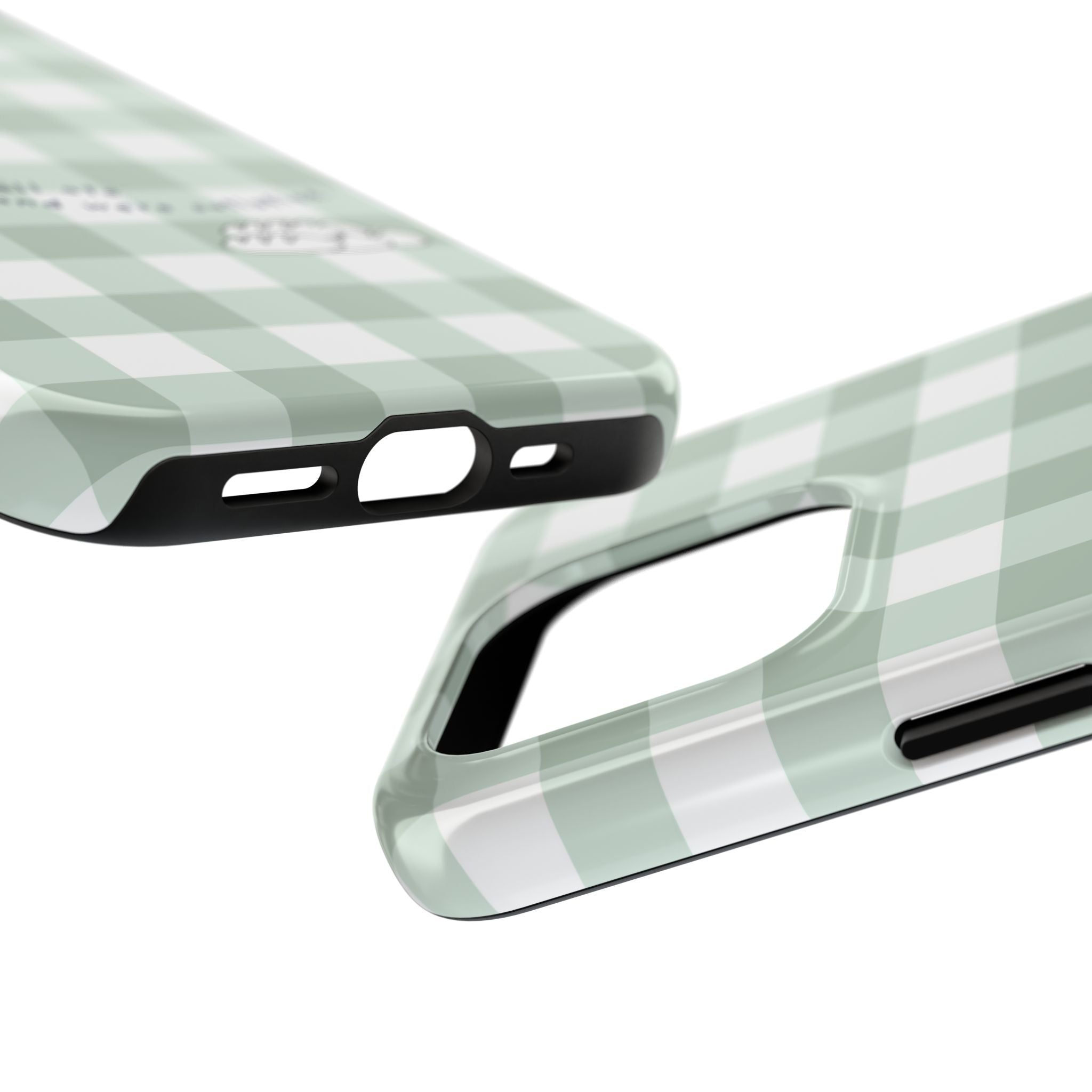FISH AND LOAVES Gingham Phone Case (Green)