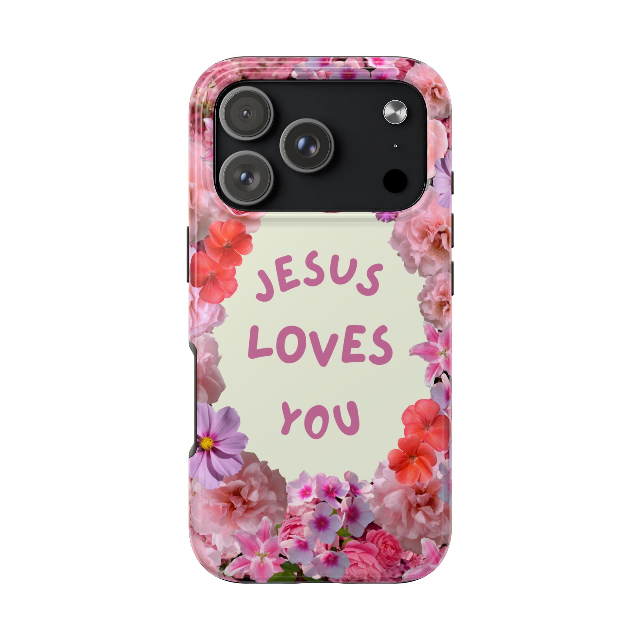 JESUS LOVES YOU Phone Case (Pink)