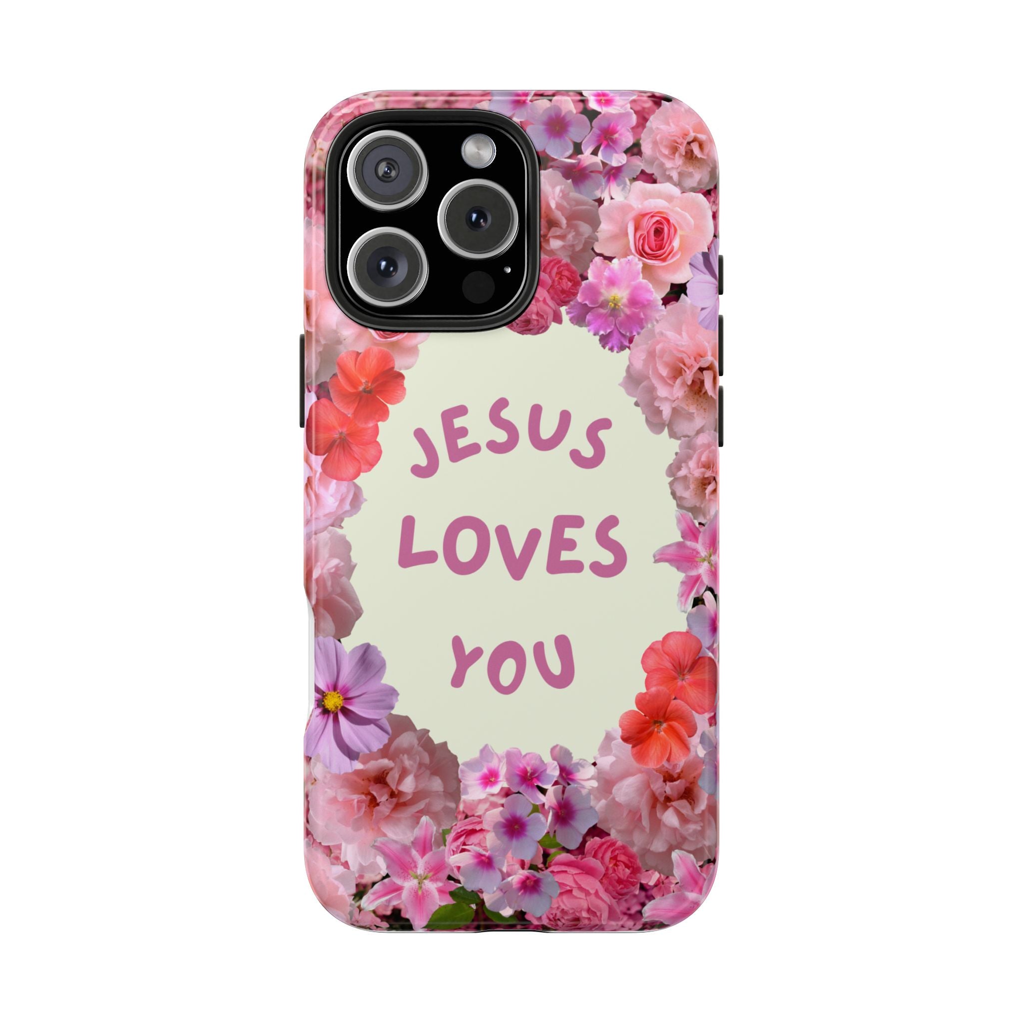 JESUS LOVES YOU Phone Case (Pink)