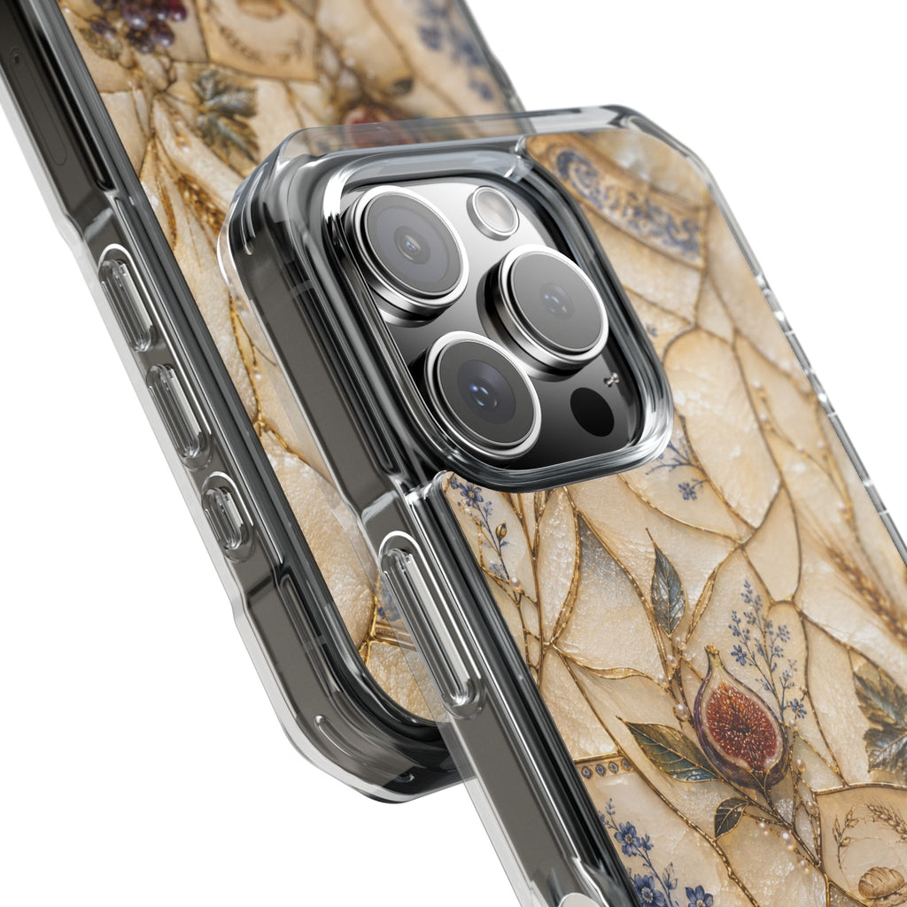 Floral Mosaic Magnetic Clear Phone Case