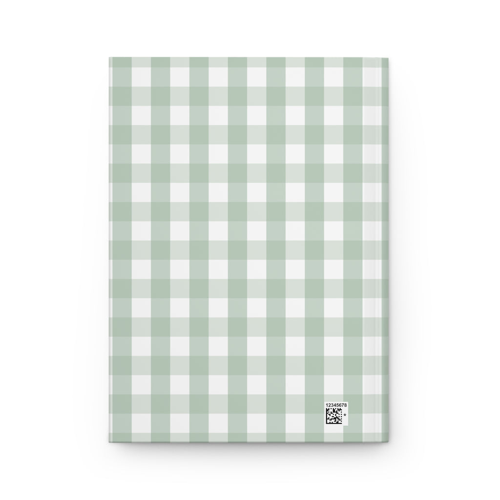 Green Gingham Christian Journal | Matthew 14:20 Hardcover Notebook | Bible Study Journal | Faith Gift for Women | Prayer Journal | Christian Stationery