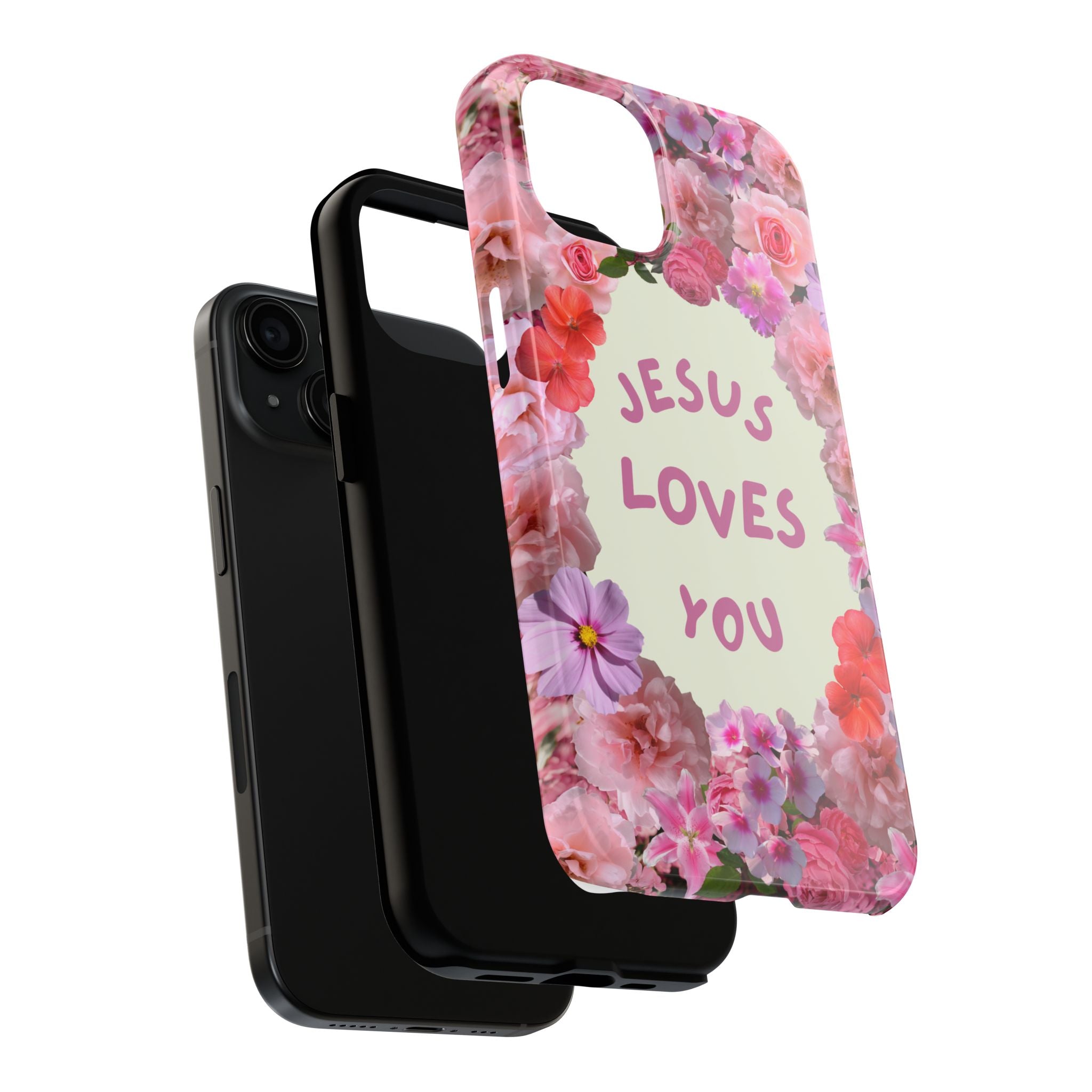 JESUS LOVES YOU Phone Case (Pink)