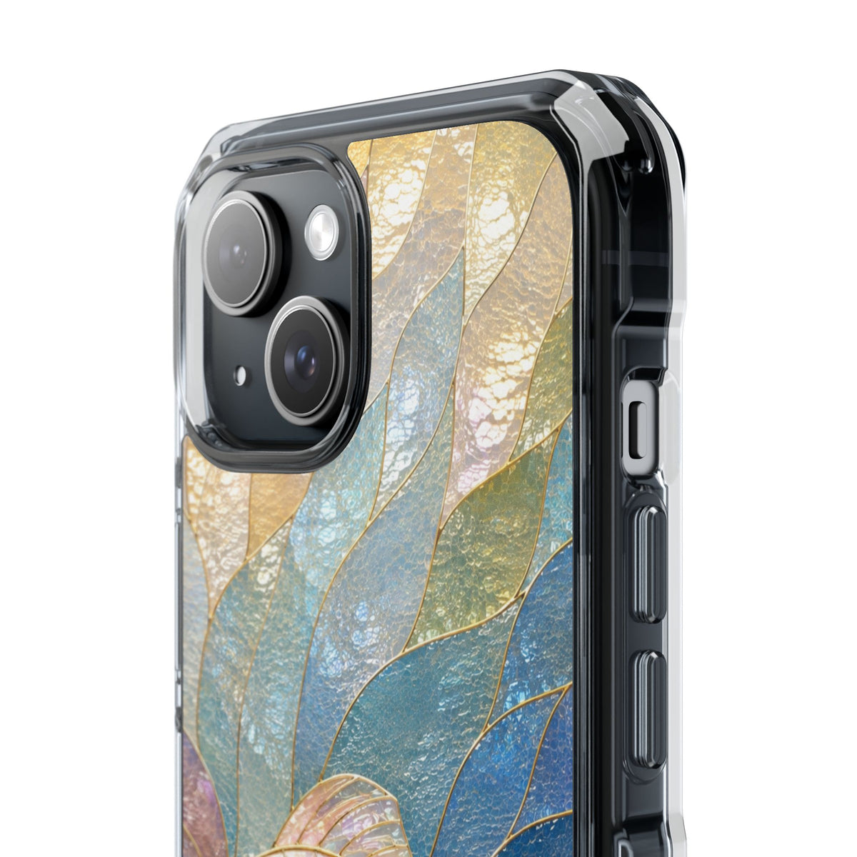 Trust and Know Clear Magnetic Phone Case — Iridescent Fish Mosaic Design