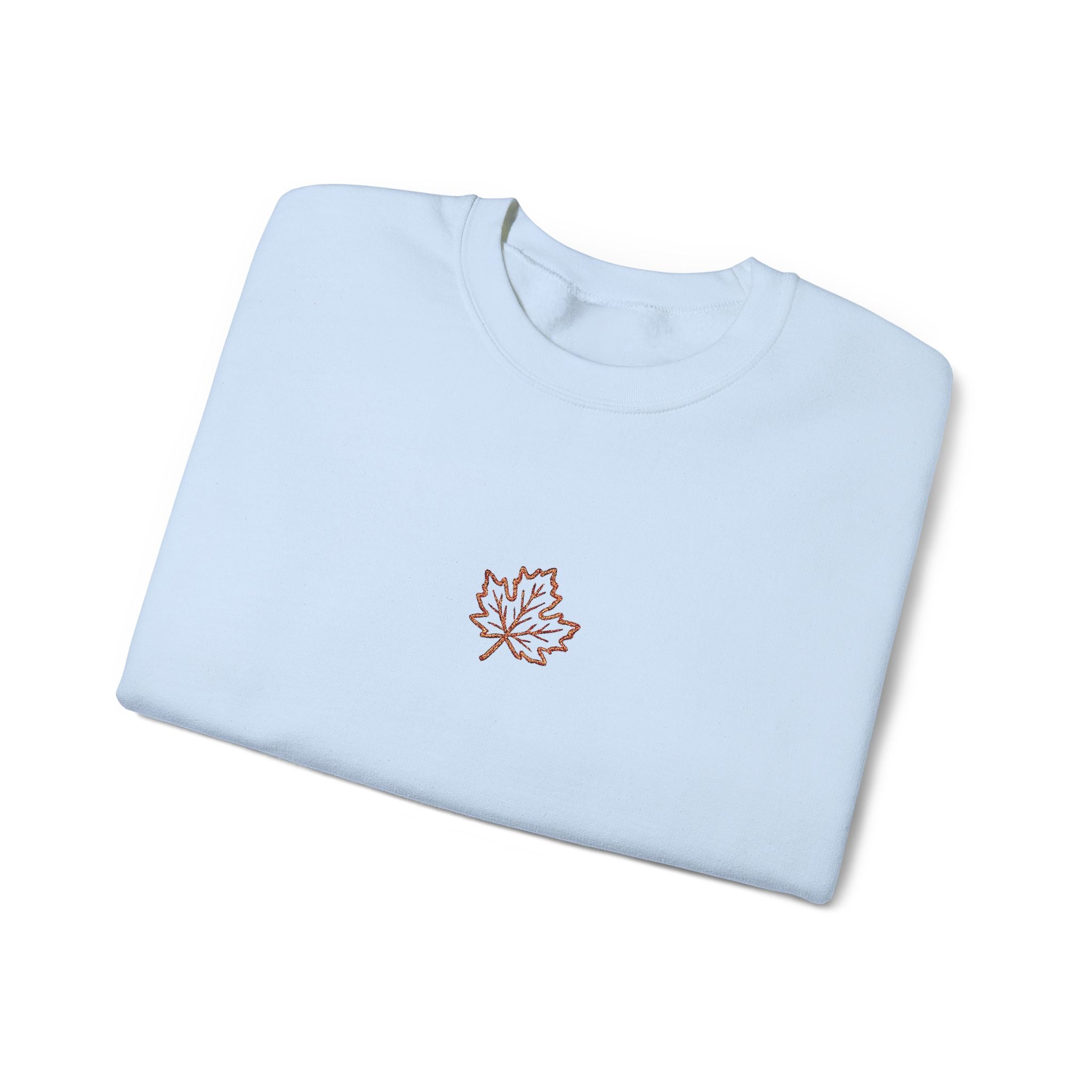Embroidered Maple Leaf Crewneck Sweatshirt | Christian Fall Pullover | Minimal Autumn Sweatshirt | Cozy Faith Inspired Sweater