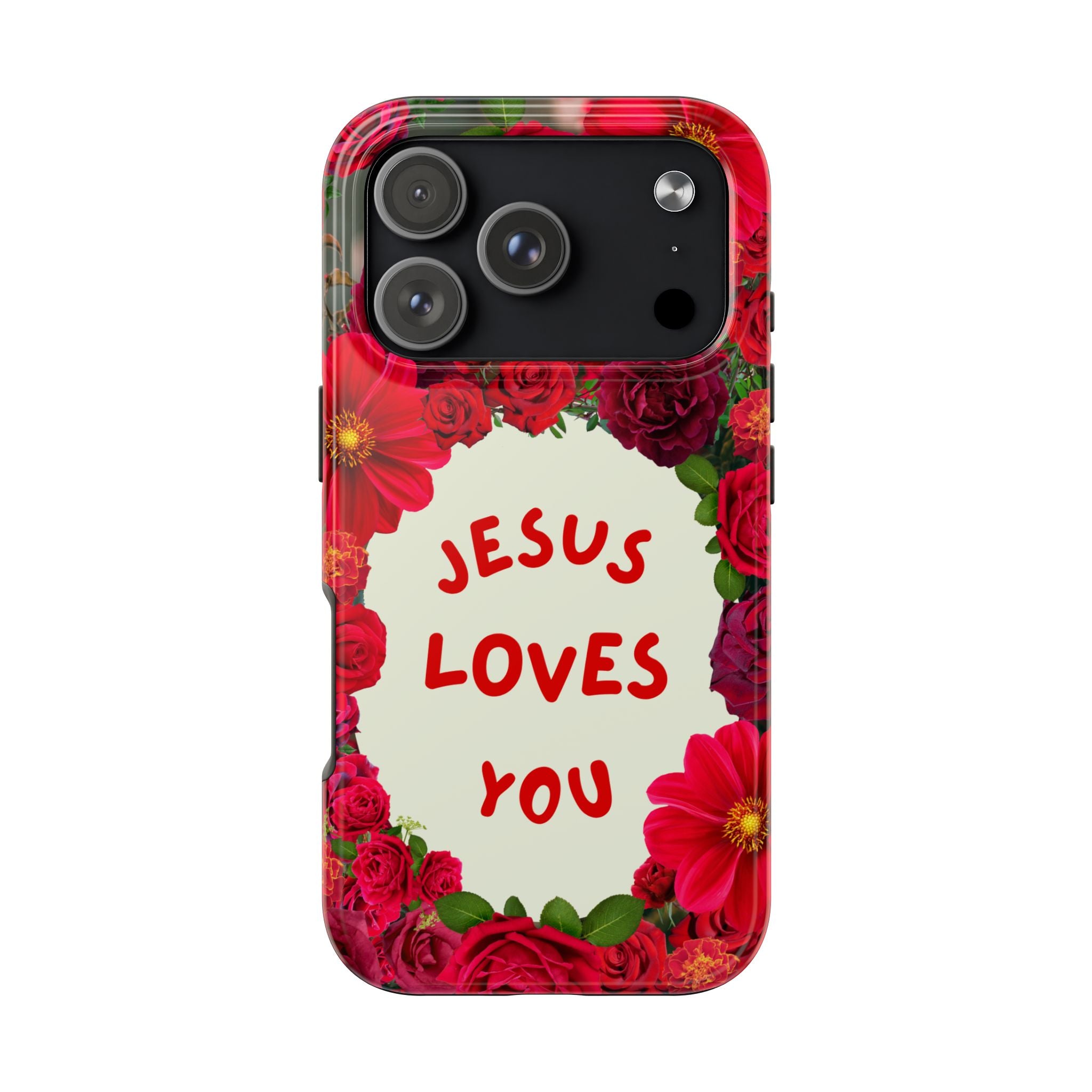 JESUS LOVES YOU Phone Case (Red)