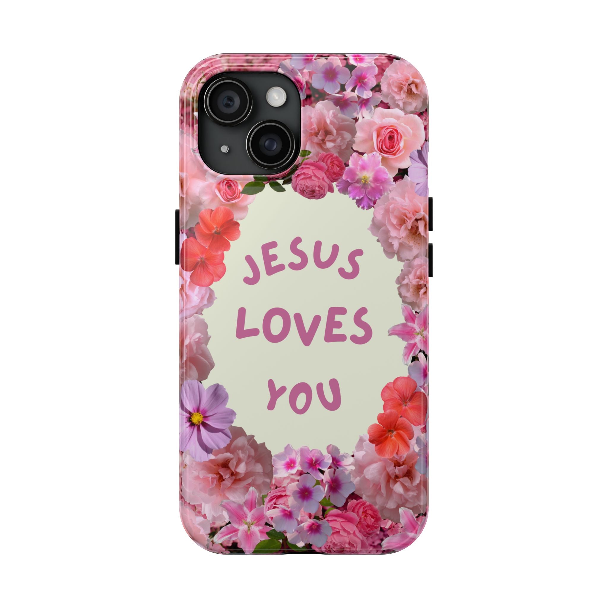 JESUS LOVES YOU Phone Case (Pink)