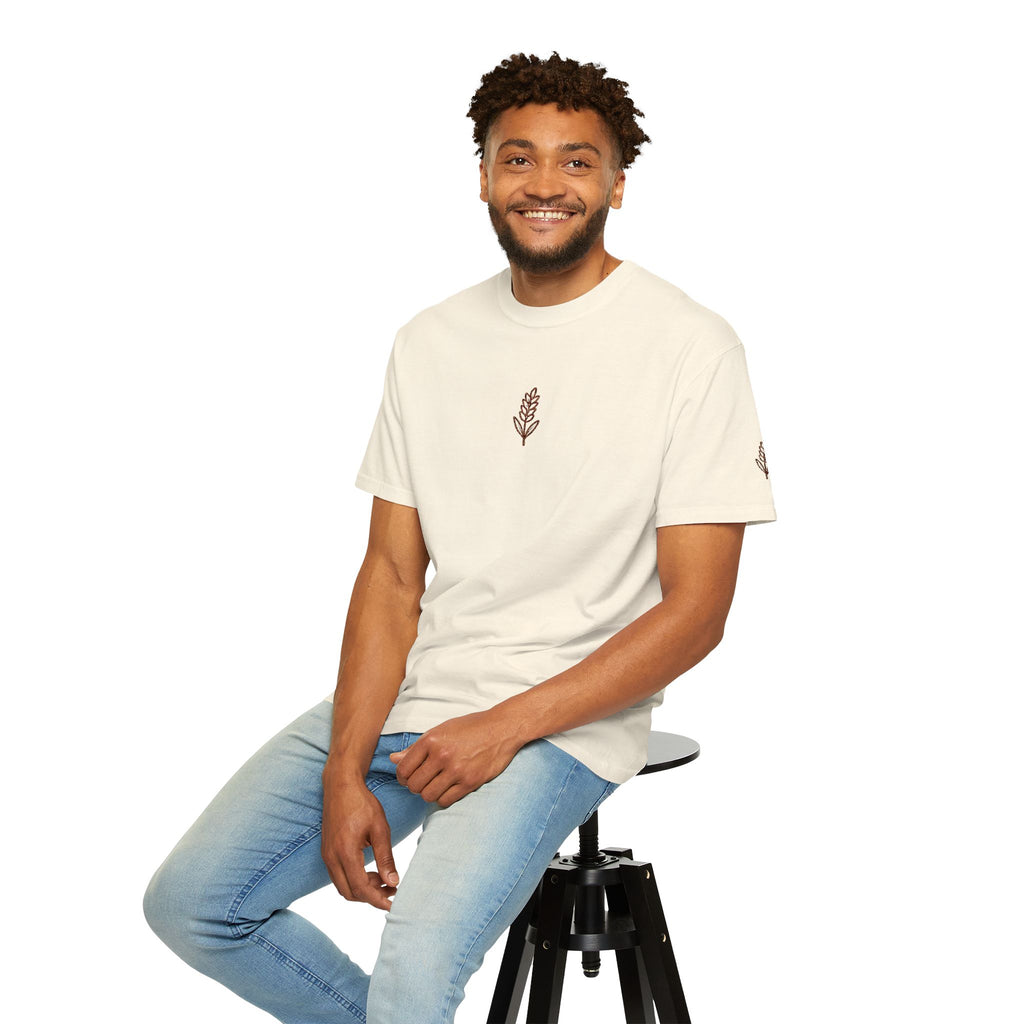 Christian Wheat Embroidered T-Shirt | Fall Comfort Colors Tee | Daily Bread Faith Shirt | Minimal Christian Fall Shirt