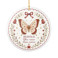 Behold Butterfly Ornament — Christian Christmas Ornament, 2 Corinthians 5:17