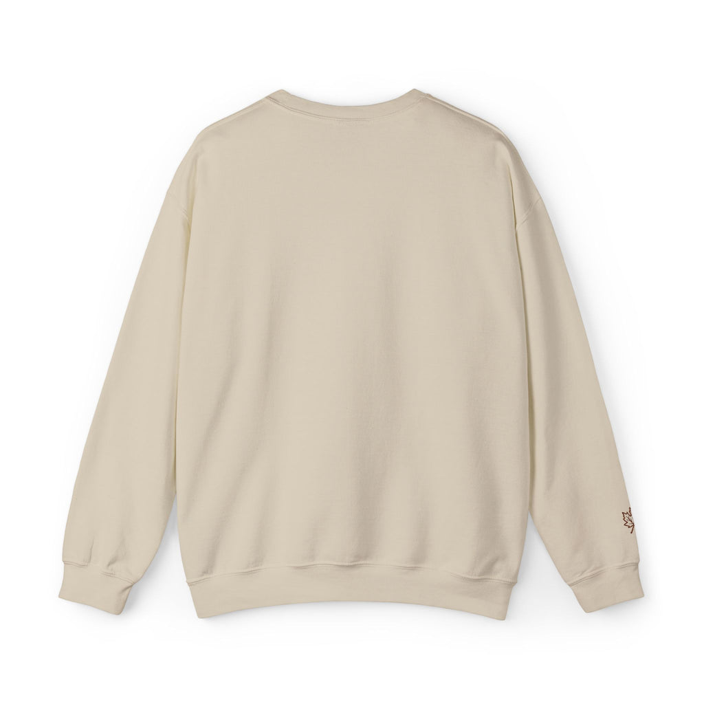 Embroidered Maple Leaf Crewneck Sweatshirt | Christian Fall Pullover | Minimal Autumn Sweatshirt | Cozy Faith Inspired Sweater