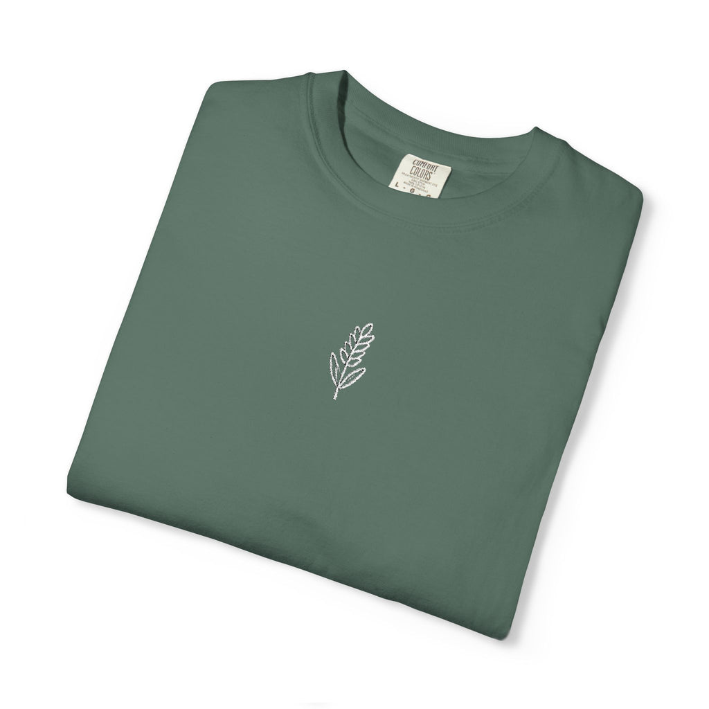 Christian Wheat Embroidered T-Shirt | Fall Comfort Colors Tee | Daily Bread Faith Shirt | Minimal Christian Fall Shirt